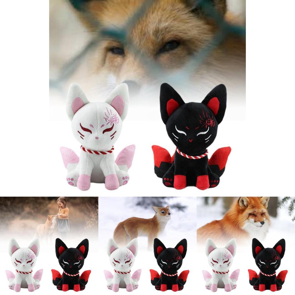 Adorable Plush Fox Toy Cute Cartoon Animal Stuffed Doll With Soft Pp Cotton Filling