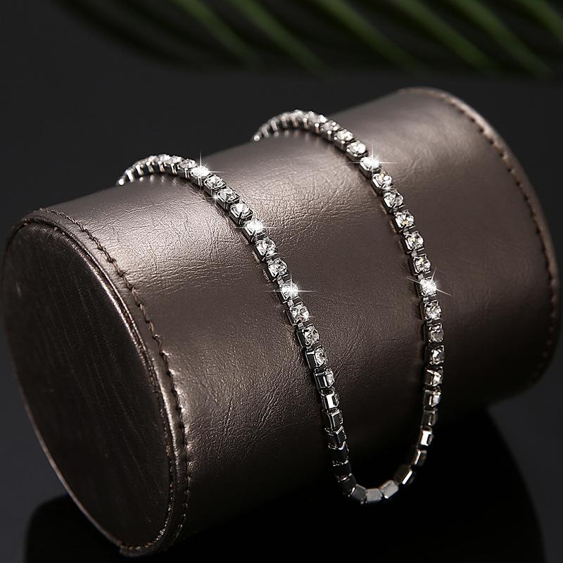 Sexy Full Rhinestone Choker Chain Necklace For Women Luxury Cubic Zircon Crystal Short Hiphop Neck Accessories Jewelry Gifts