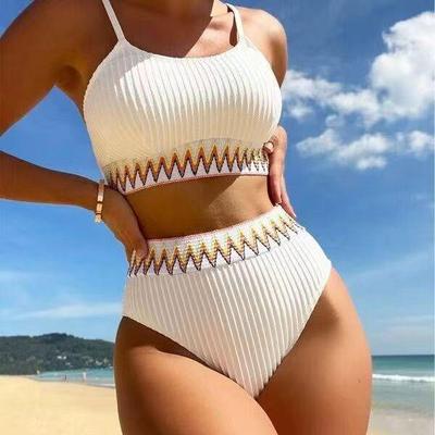 2024 Stylish European & American Sleeveless Bikini Set for Hot Springs & Beach Vacations
