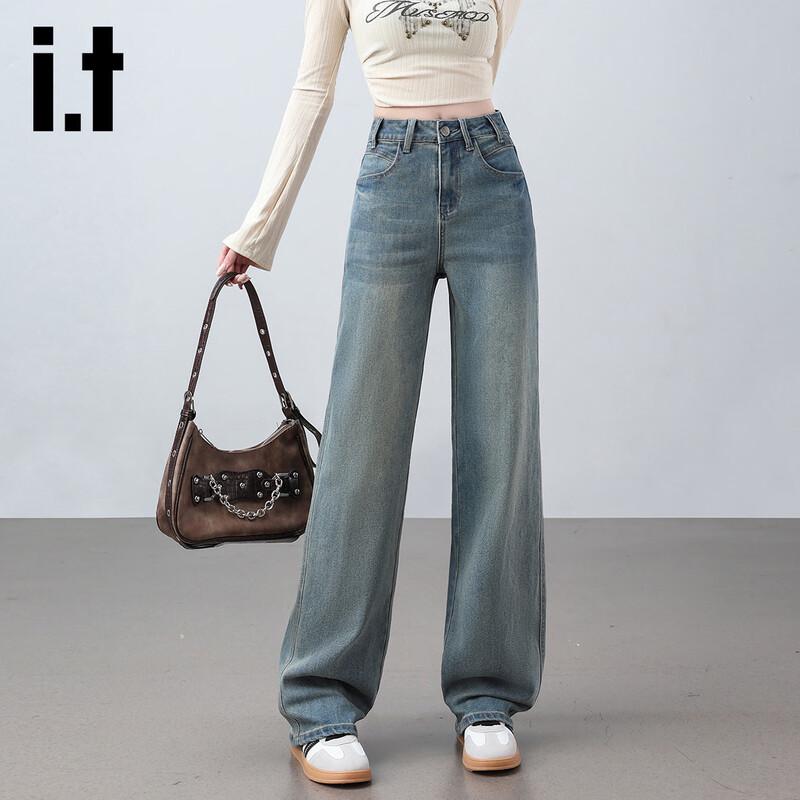 

Izzue It Women s High-Waisted Straight-Leg Jeans S