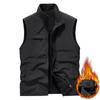 Autumn and Winter Middle-aged and Elderly Men's Vest Velvet Dad Sleeveless Stand-up Collar Multi-pocket Quick-drying Vest Large Size Vest