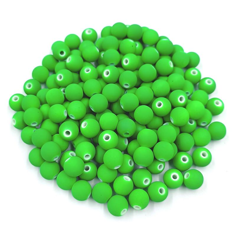Creative 20Pcs DIY Handmade Beading Plastic Solid Dispersion Beads Ball Beads Candy Color Accessories For Jewelry Making Necklace Bracelet
