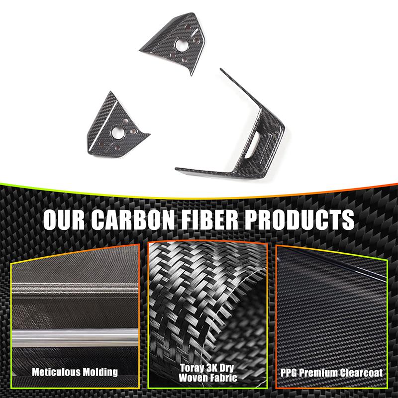 For Tesla Cybertruck 2026-2026 Real carbon fiber car steering wheel button decoration frame sticker car interior accessories