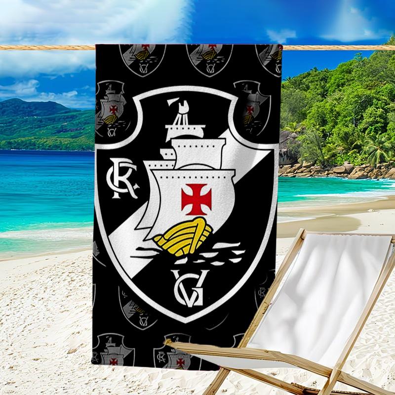 Vasco Fußballverein Bedrucktes Strandtuch, Superweiche Mikrofaser, Perfektes Geschenk Geburtstag, für Pool, Strand, Reisen, für Familie und Freunde