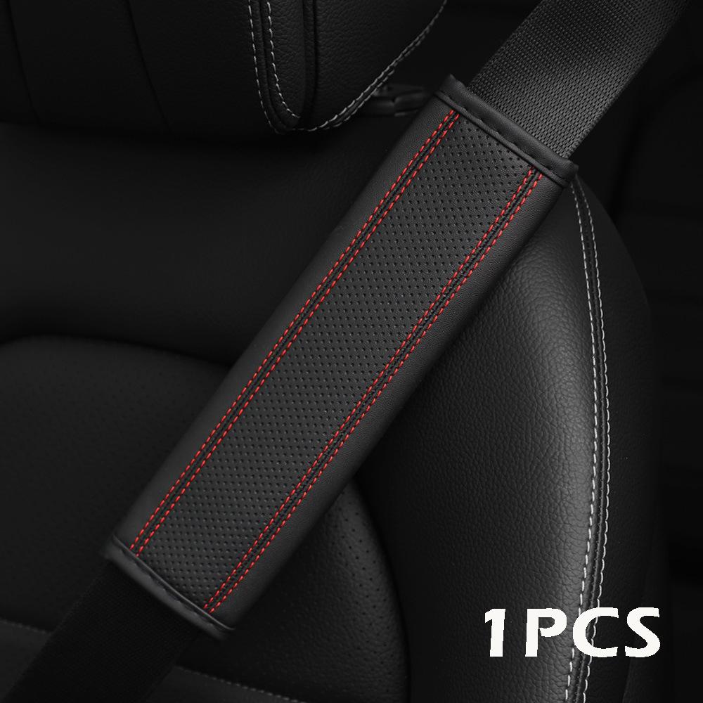 Car Accessories Seat Belt PU Leather Safety Belt Shoulder Cover Breathable Protection Seat Belt Padding Pad Auto Interior