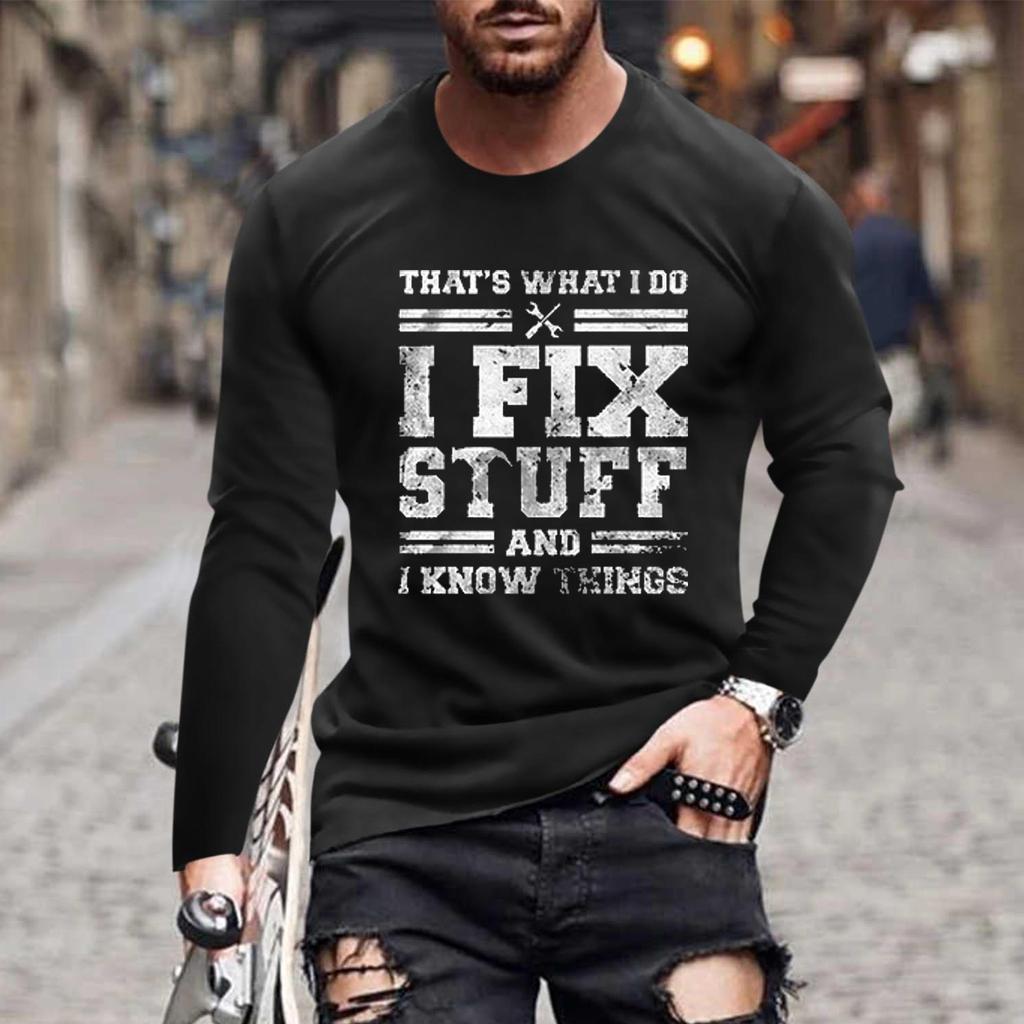 Men's T Shirt Graphic Abstract Neck Clothing Apparel Outdoor Long Sleeve Print Fashion Designer Vintage