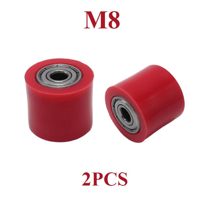 2pcs/1pair 8/10mm Wheel Tensioner Guide Drive Chain Roller Pulley For ATV CRF CR XR Enduro Motorcycle Motocross Dirt Bike
