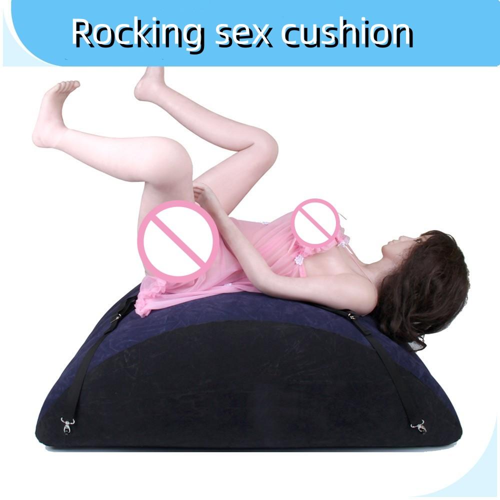 VaHppy Inflatable Mat/Bed Circle Curved  Swinging Multiple sex positions 2.1kg 100*65*35 Gift Handcuffs Couples SM BDSM Toys