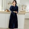 GMXIA Coral Fleece Couple Bathrobes for Women In Autumn and Winter, Long Thickened Fleece Pajamas, Flannel Warm Bathrobes for Winter