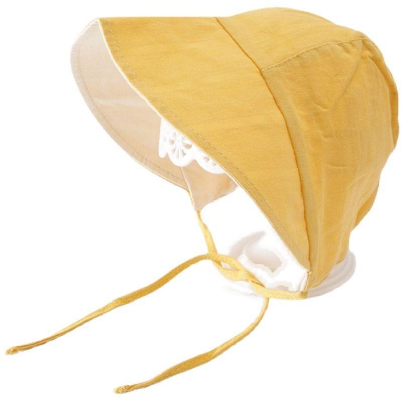 Baby Girl Princess Sun Hat Wide Brim UV Protection Cute Court Newborn Summer Thin Breathable Cap for Spring Autumn