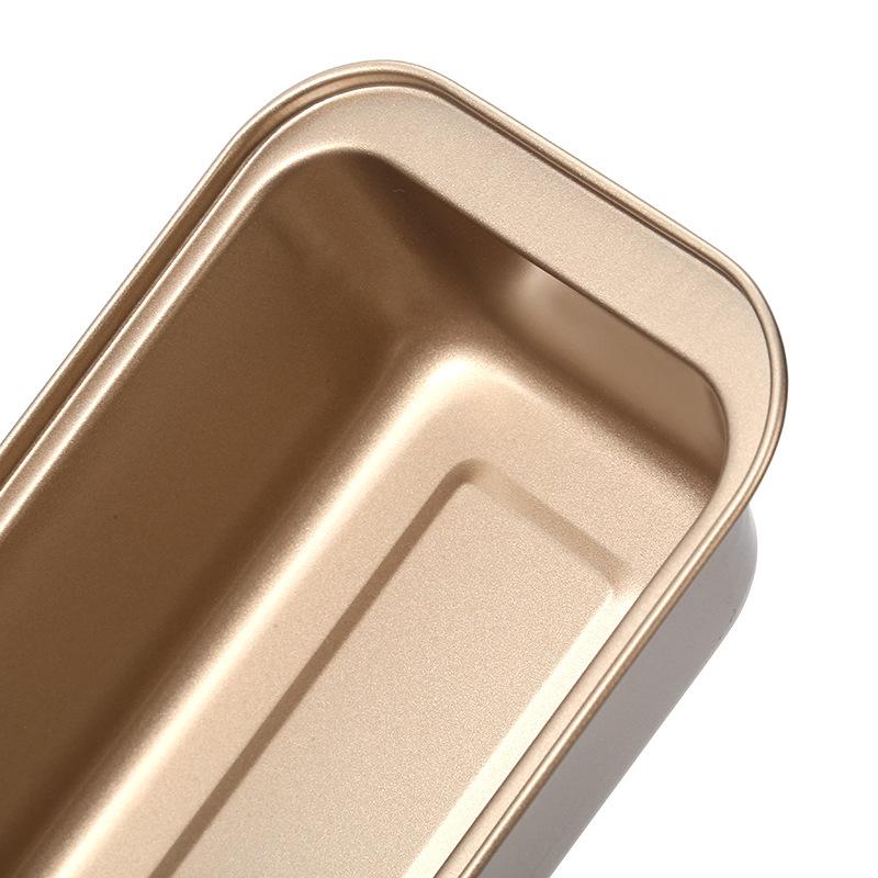 1 Pcs Rectangular Baking Bread Loaf Pan Black Golden Carbon Steel Nonstick Loaf Pan For Baking Homemade Bread Toast Brownies
