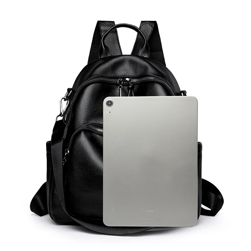 Fashionable and Minimalist Women's PU Leather Backpack with Top Handle, Perfect for Commuting, Travel, and Daily Use