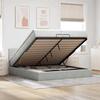 VidaXL Ottoman Bed Frame with Light Grey Mattress 200x200 Cm Velvet 3311795