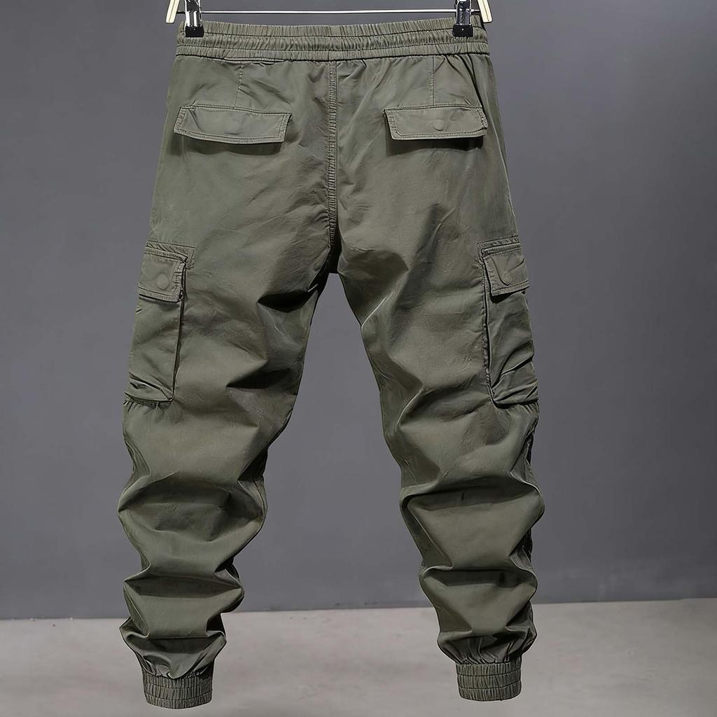 Herren Lockere Passform Elastischer Bund Wander-Arbeits-Cargo-Jogginghosen Für Outdoor-Camping-Fischen Mehrere Taschen