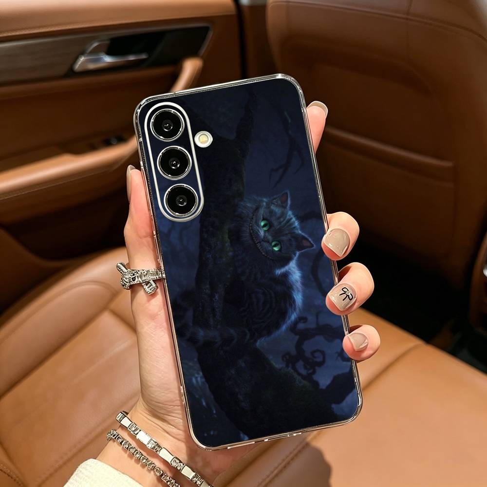 Cute C-Cheshire Cat Phone Case For Samsung Galaxy A71,A70,A52,A51,A40,A30 Transparent Cover