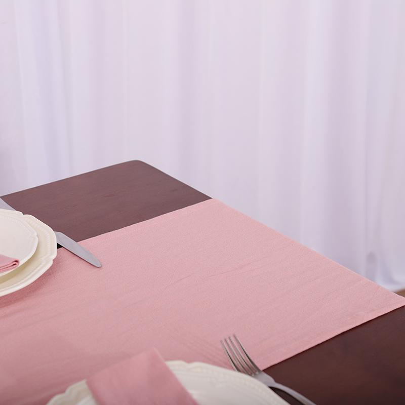 

Белая дорожка для стола в деревенском стиле для дня рождения, вечеринки, хлопчатобумажной ткани, свадебного украшения, детского душа, домашнего ужина, кухни, рождественских принадлежностей 30X180cm розовый