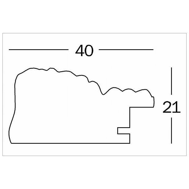 Cadre photo - walther - barock - 20x30 cm - bois blanc - style classique - mixte