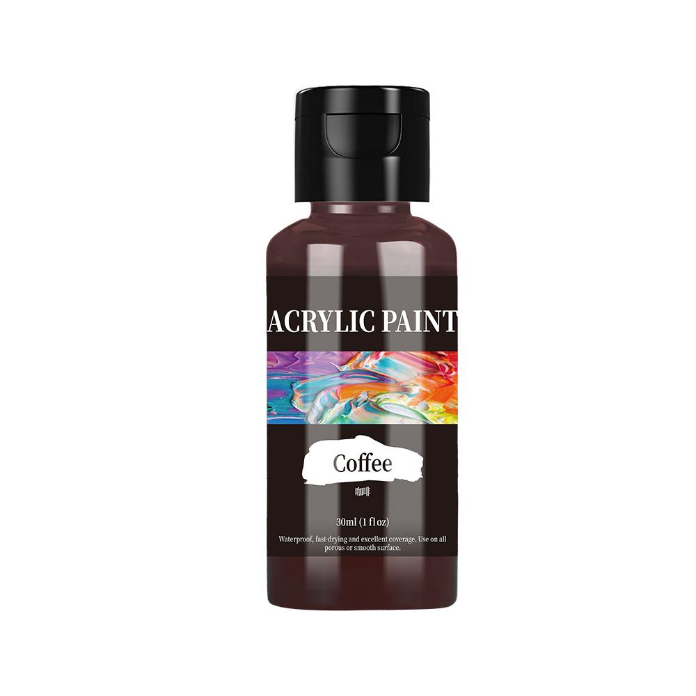 30ml 24 Colour Acrylic Paint Colors Bottled Acrylic Paint Set Paint For Fabric Clothing Painting Rich For Leather DIY Pigment