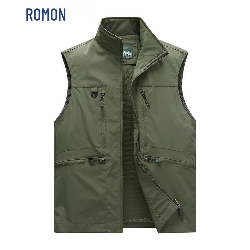ROMON Men s Casual Zipper Work Vest 3XL
