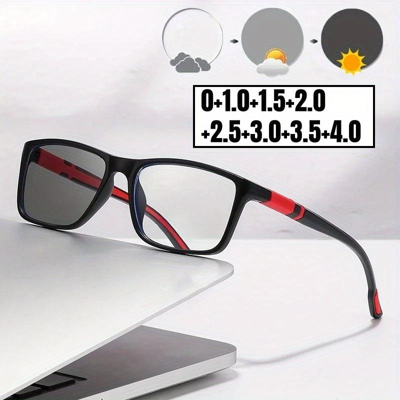 

3 шт. Модные спортивные очки для чтения с изменяющими цвет линзами и защитой от синего света, подходящие как для мужчин, так и для женщин 2.5