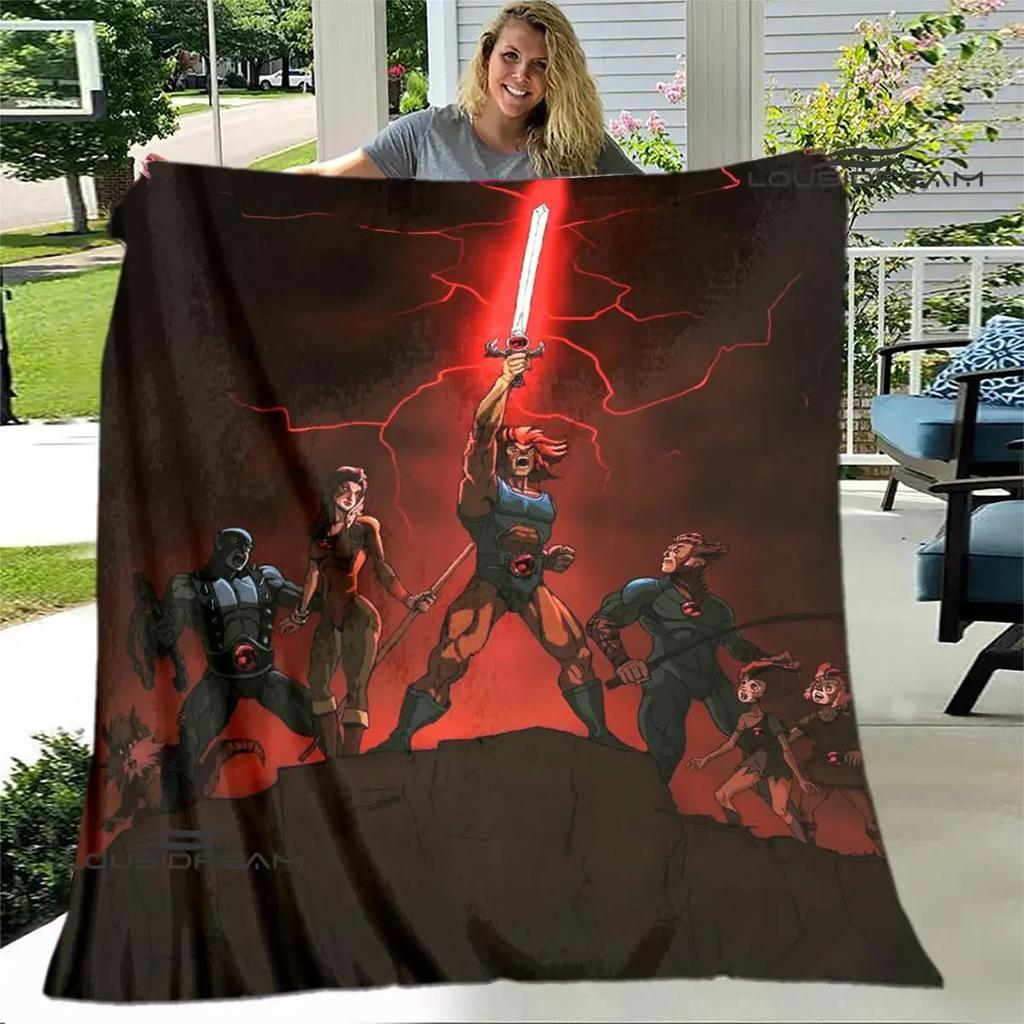 Thundercats anime printed blanket thin blanket Soft and comfortable blanket Home travel blanket bed linings birthday gift