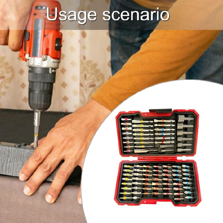 Industrial 83PCS Magnetic Electric Screwdriver Bit Accessories Set with Storage Case For DIY Enthusiasts and Technicians
