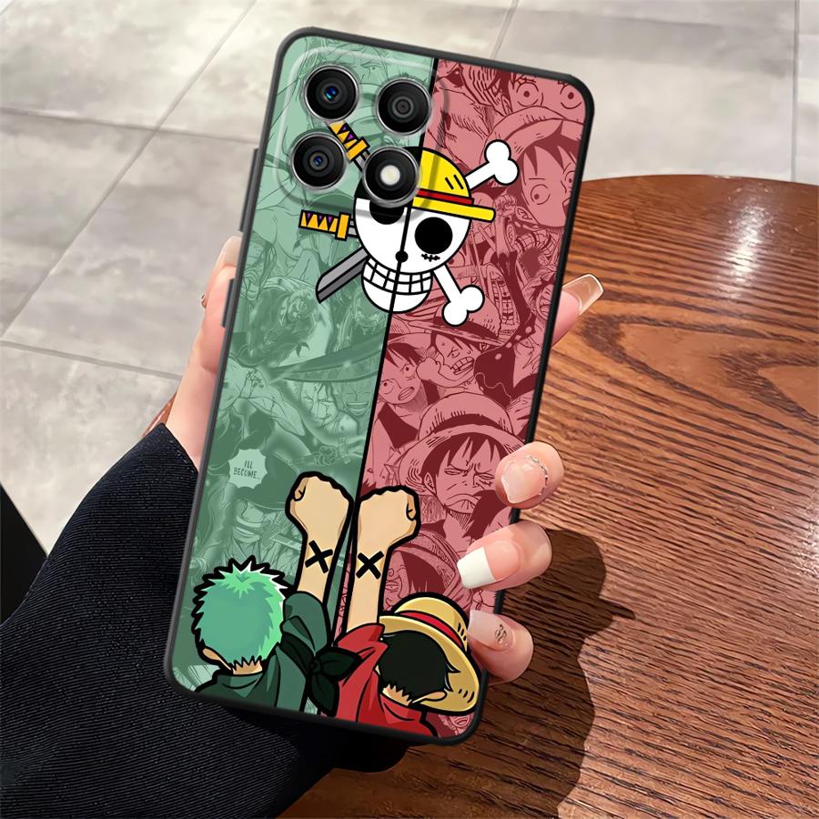 

One Piece Мультяшный чехол для телефона с Луффи и Зоро для Honor X9c X8 90 Lite 8X X9 X7a 70 X9a Honor 8X