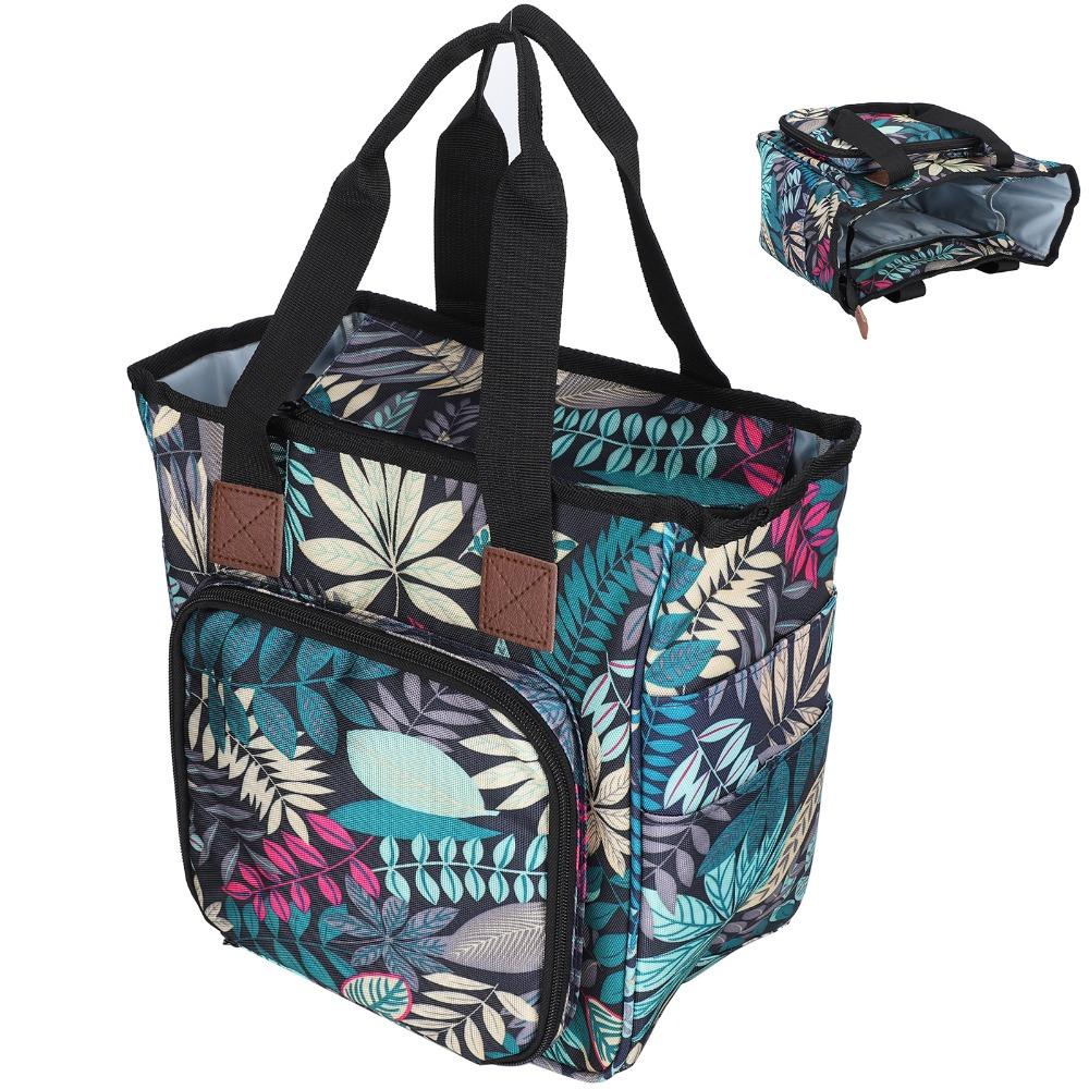 Portable Design Knitting Tote Bag Large Capacity Crochet Organizer Bag For Crocheter