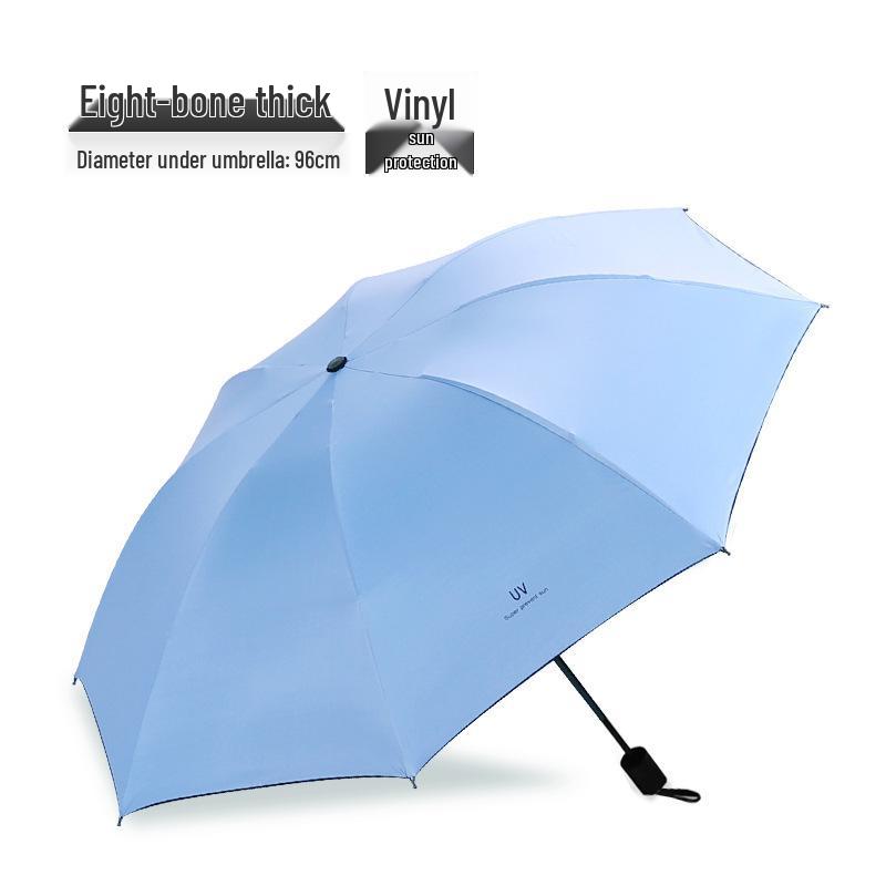 

UV Automatic Sun & Rain Umbrella - Black Glue Sunscreen, Anti-Ultraviolet Protection, Custom Logo Print