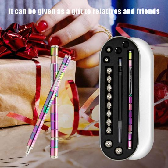 Magnetic Fidget Pen Decompression Magnet Metal Writing Toy Stress Relief Multifunctional Deformable Writing Pen Kids Toy