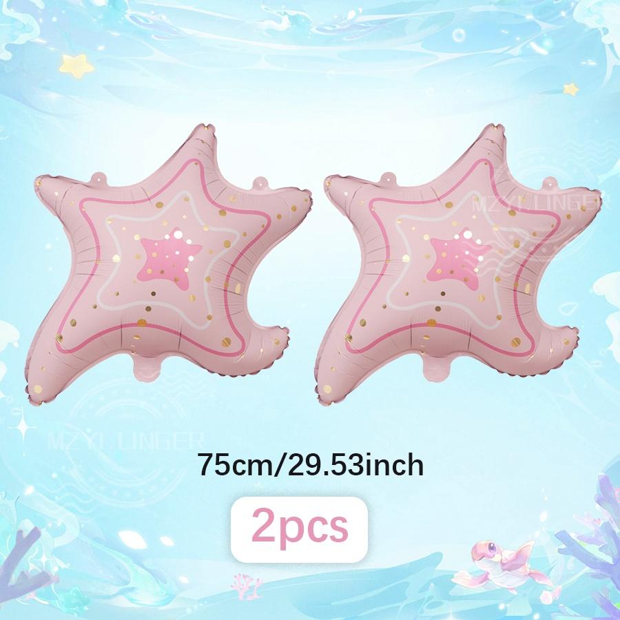 Cartoon Seahorse Shark Balloon Jellyfish Starfish Foil Balloon Ocean Theme Birthday Party Decoration Baby Shower Supplies