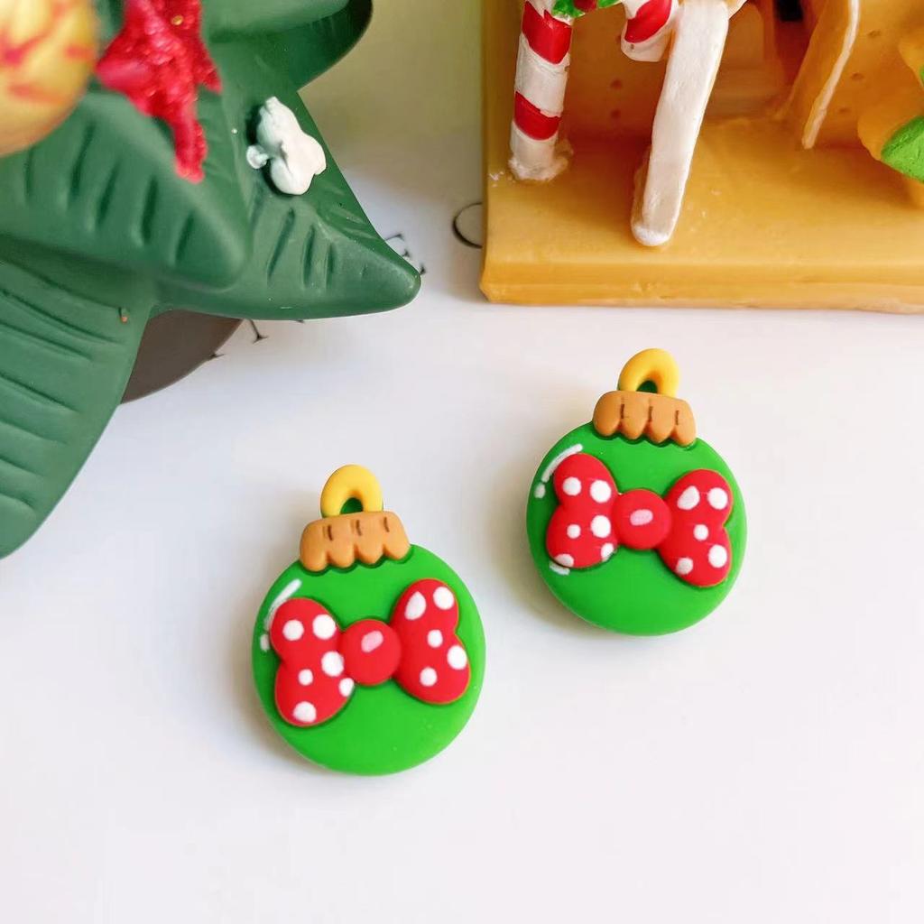 10 Stück Neue Niedliche Mini-Weihnachtsserie Flache Rückseite Harz-Cabochons Scrapbooking DIY Schmuck Handwerk Dekoration Zubehör