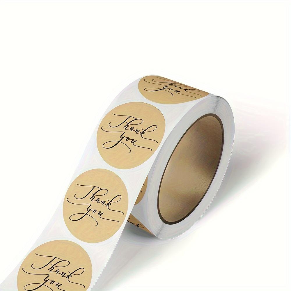 500pcs Brown Kraft Paper Sticker Thank You Seal Labels Stickers for DIY Gift Decoration Baking Package Envelope 1Inch Stationery