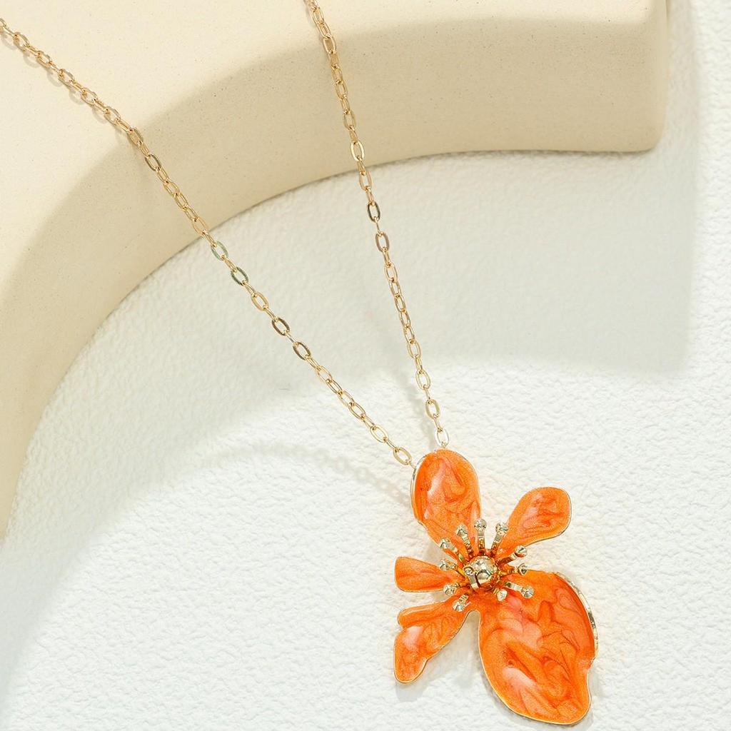 European & American Multilayer Leaf Drip Oil Jewelry Set: Necklace, Earrings, Bracelet & Ring