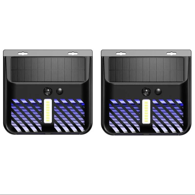 Solar Light Solar Bug Zapper Outdoor Mosquito Killer With Motion Sensor Waterproof Solar Powered Fly Trap For Garden Yard Wall