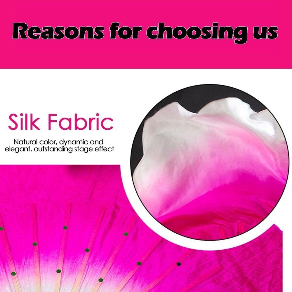 31cm Bamboo Chinese Short Bellydance Fan Multicolors Hand Dye Adults Fan