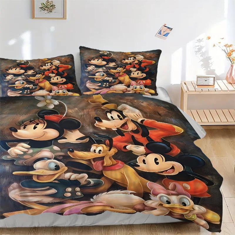 

3pcs Art Daisy and Donald Duck Design Quilt Cover Set - Soft and Cozy Bedroom, Guest Room and Dorm Decorative Bedding 3-Piece Set 1 Quilt Cover + 135x200cm