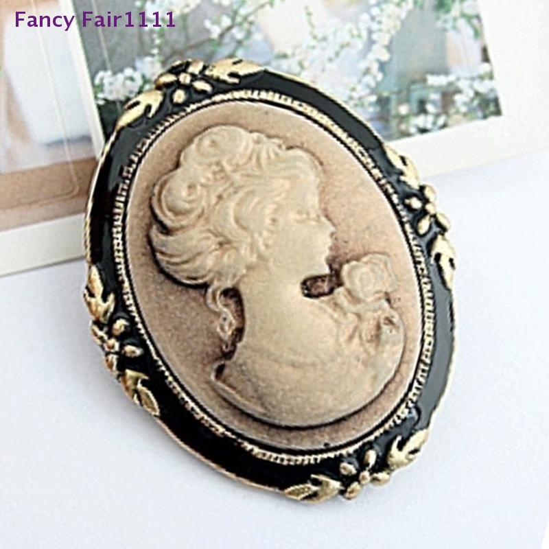 Neue Damen Vintage Cameo Elegante Brosche Anstecknadel Antiker Hochzeitsanhänger Porträt Brosche Anstecknadel