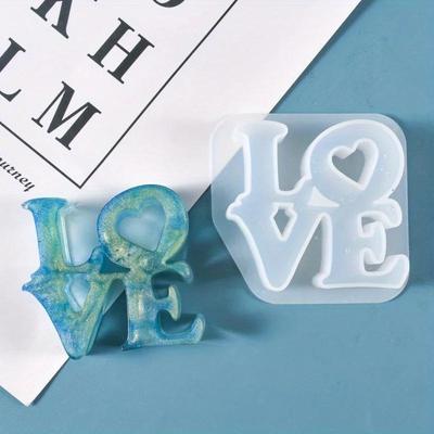 1 Stk. Liebe Englische Buchstaben Aromatherapie Wachsanhänger Silikonformen DIY Gipsgips Silikonform für Autodekoration Valentinstag