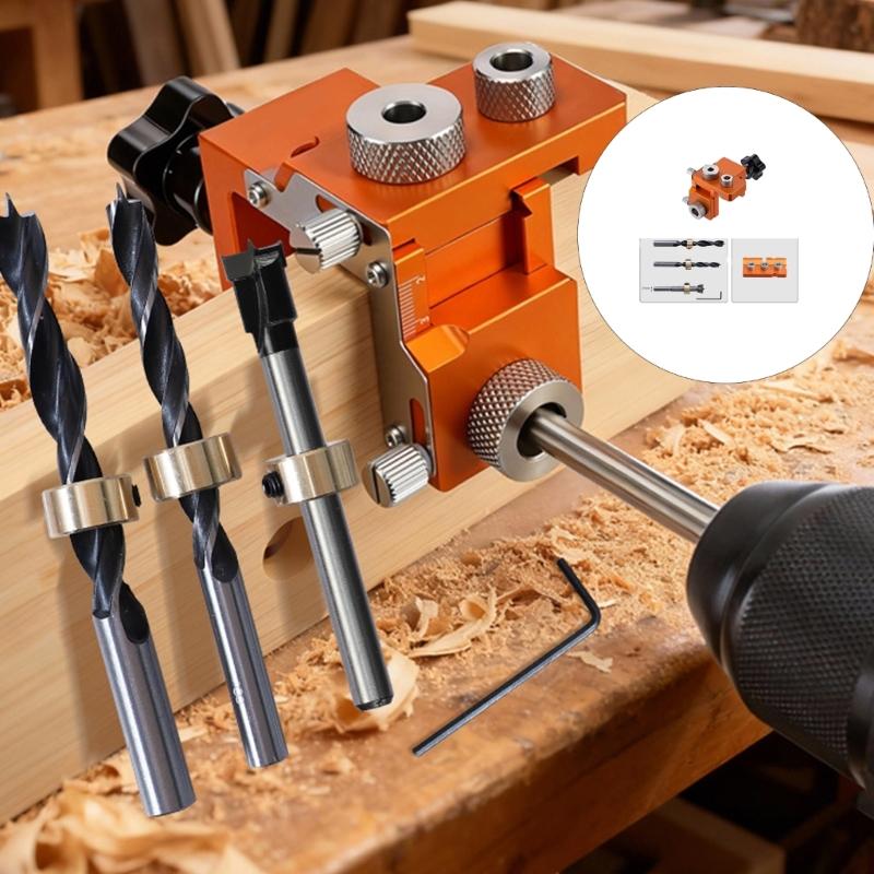 Drilling Locator for Cabinet Splicing Wood Dowel Camera Jig Set Eccentric Wheel Punching Template For Woodworking