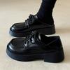 Black big head and small leather shoes women's summer 2025 new Japanese jk loafers British style muffin platform shoes