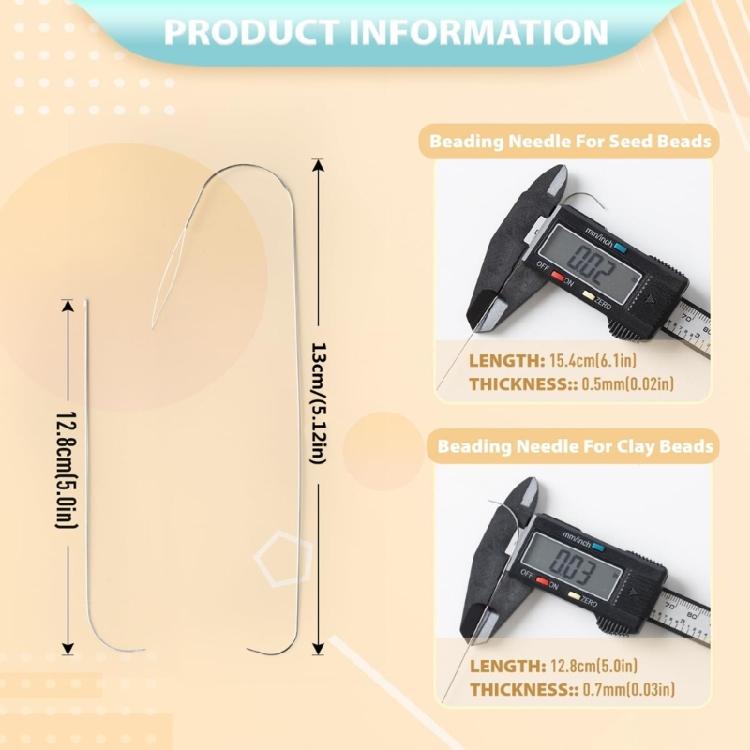 Handy Beading Needle Set Fashion Accessory for Jewelry Makers 4 Sizes Set Portable for Necklaces and Bracelets