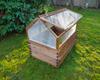 Raised Wooden Bed 100x100x24cm Greenspot - Raised Garden Bed for Herbs, Flowers, Vegetables - Wooden Garden Box, Impregnated - Timber Dark Rosewood