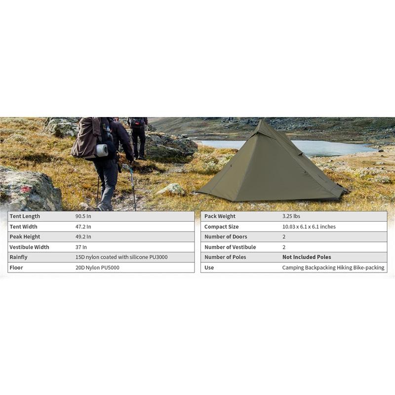 Storm-Resistant Breathable Double Tent - Lightweight Portable Shelter for Hiking Mountaineering Camping