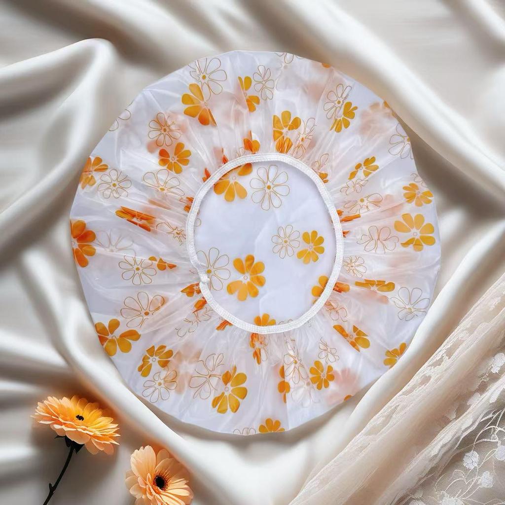 "Assorted PE Shower and Hair Care Caps for Children, Girls, Adults"