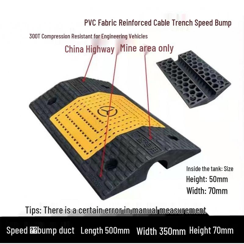 Indoor/Outdoor Speed Bump Cable Floor Cover: Cable Protection Trunking Trough