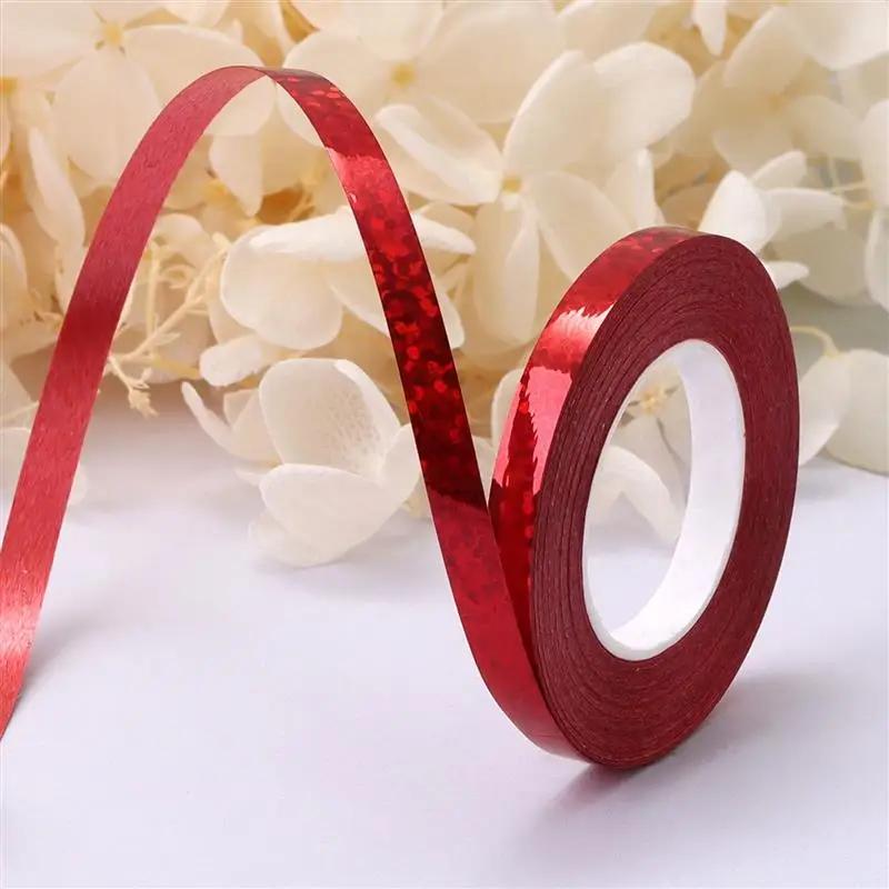 100m Holiday Decorations Silk Satin Ribbons Balloon Set Satin Ribbon Crafts Gift Wrap Wedding Decoration Handmade Craft Ribbons 10Roll - 100m