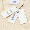 AMI New Autumn and Winter Knitted Striped V-neck Pullover Vest with Heart-shaped Text Logo Knitted Sheep Sweater Base Vest