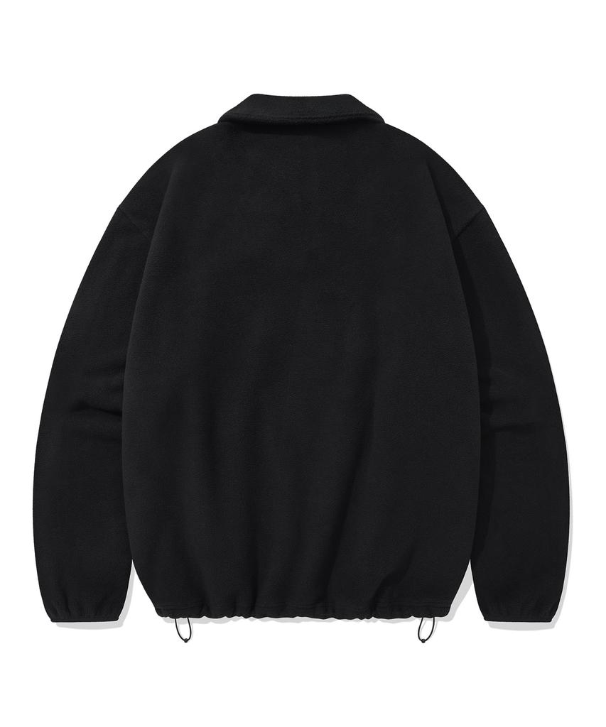 COVERNAT Arch Logo Fleece Half Zip Sweatshirt Black