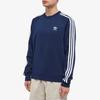 Adidas Originals Adicolor Classics 3-Stripes Color Block Logo Sweatshirt Men Sweatshirt Night-Indigo IM4515